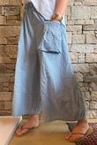 Arbi Gingham Pocket Culotte Pant Denim